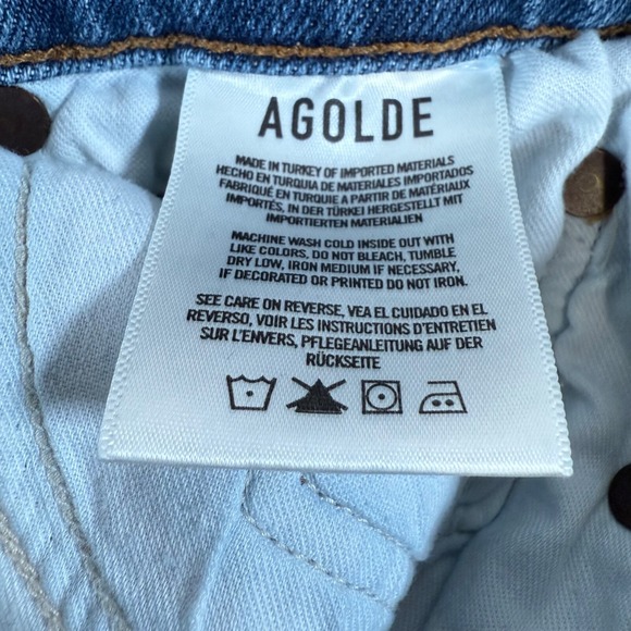 Agolde Jeans Womens 28x27 Nico High Rise Ankle Slim Fit Distressed Button Fly - Picture 9 of 15